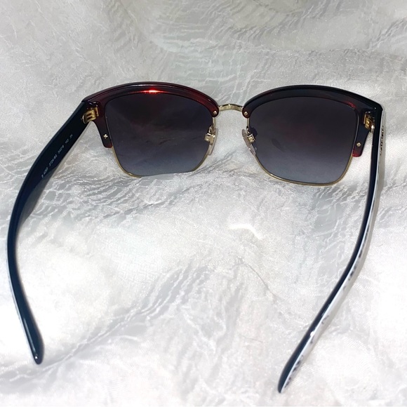 Burberry Women’s Graffiti Print Sunglasses Brown/Red & Gold - Picture 8 of 14